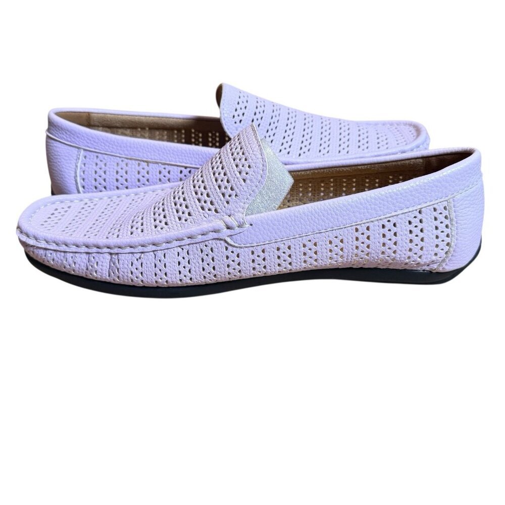 Montique Men's Lavender Weave Pattern Fashion Loafers Shoes Size 10.5  S22 - Picture 2 of 6